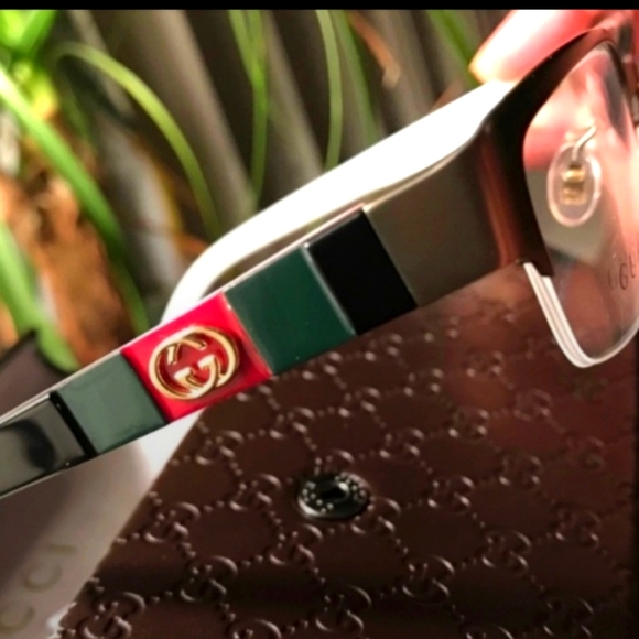 Authentic GUCCI 53 Rectangular logo opt. glassses - Picture 1 of 7